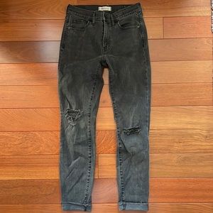 Madewell 9” High Riser Skinny Skinny Black Jeans